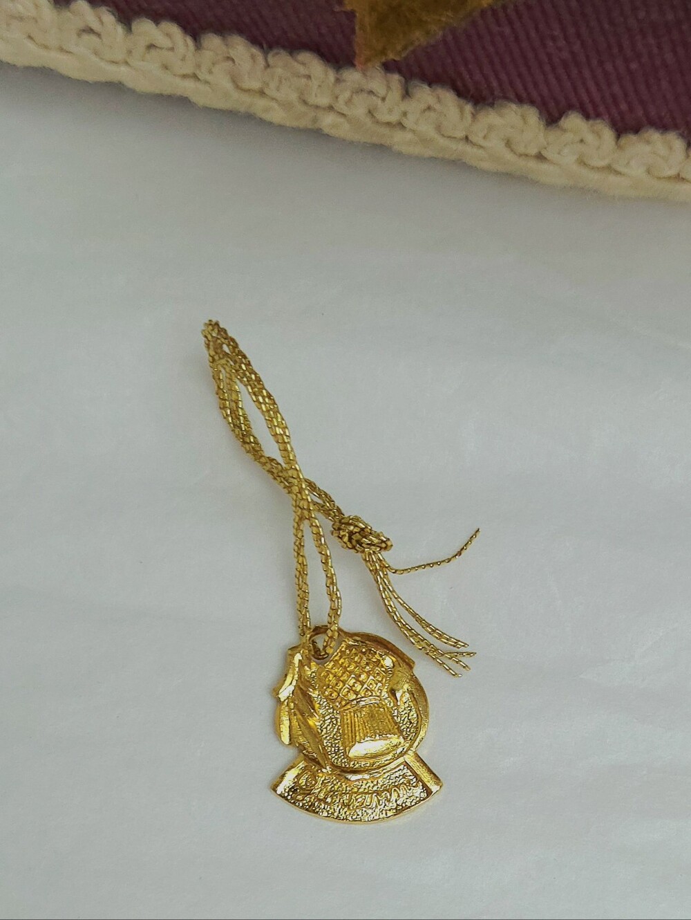 Gold Plated Giovanni Cerrito Thistle & Coat of Arms Charm or Pendant